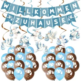 dekoracje-powitalne-balony-chlopiec-welcome-home-zestaw-girlandy