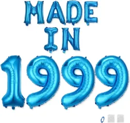 balony-urodzinowe-made-in-1999-niebieski-baner-urodziny