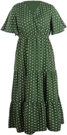 sukienka-w-groszki-krotki-rekaw-zielono-biala-1xl