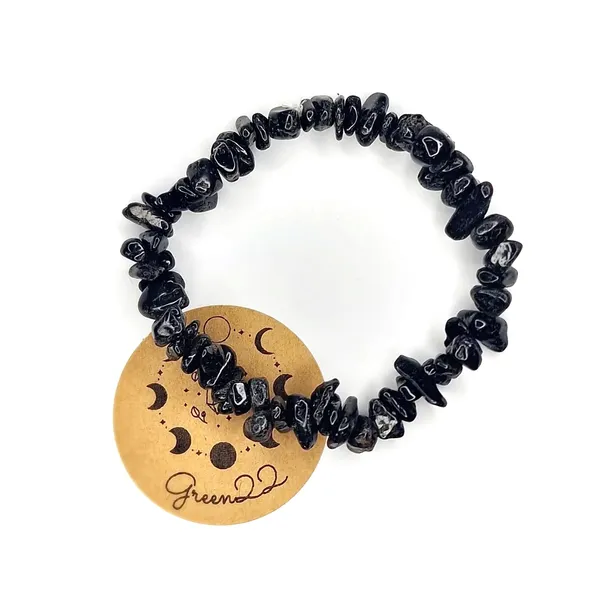 Bransoletka naturalny kamień Czarny Turmalin talizman amulet Turmalinowa