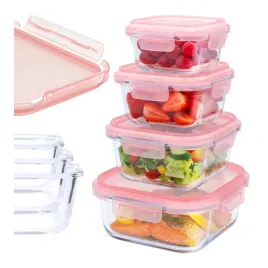 4x-lunchbox-kwadratowe-szklane-pojemniki-na-zywnosc-zaroodporne-hermetyczne