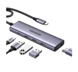ugreen-15597-huby-i-koncentratory-usb-type-c-5000-mbit-s-szary