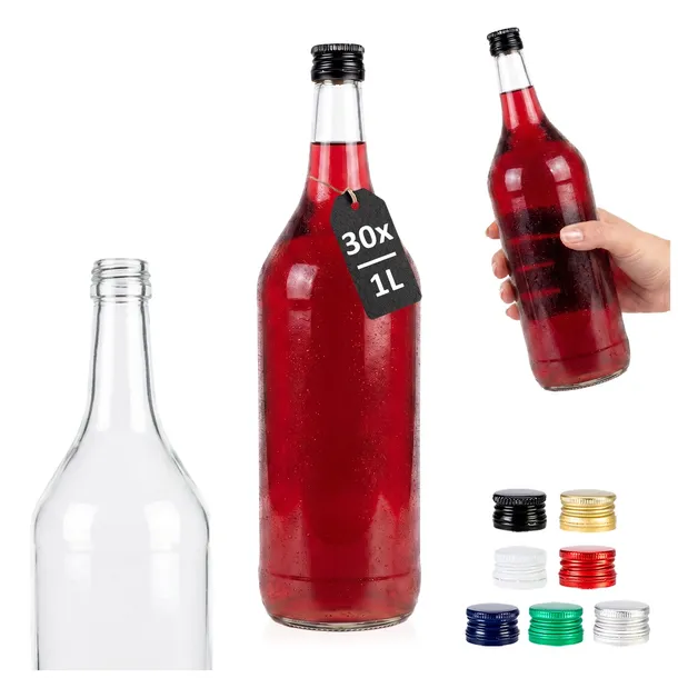 30x BUTELKA MONOPOL 1L na bimber wódkę wino sok BUTELKA MONOPOLOWA 1000