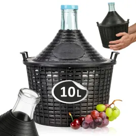 balon-na-wino-10l-cydr-w-koszu-gasior-do-wina-10-l-butla-grube-szklo