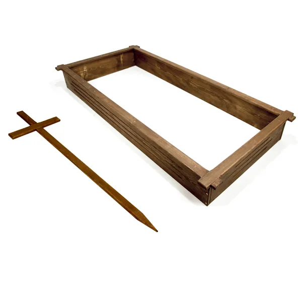 Obudowa grobu/Nagrobek tymczasowy + KRZYŻ ZESTAW