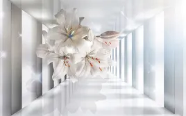 fototapeta-optyczna-tunel-kwiaty-lilie-abstrakcja