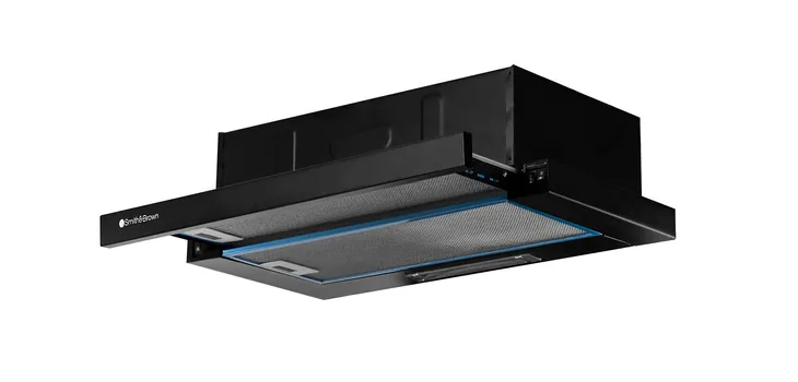 Okap teleskopowy 60cm Smith&Brown SHT-621-B1 Czarny LED 61 dB 245 m3/h