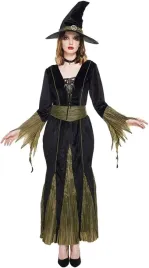 stroj-czarownica-wiedzma-halloween-kostium-damski-s-kapelusz-premium