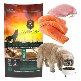 karma-dla-starszych-psow-ambrosia-senior-sterilized-light-indyk-losos-12kg
