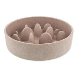 silikonowa-miska-dla-psa-bezowa-17cm-750ml-spowalniajaca-jedzenie