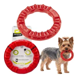 kolko-dla-psa-gryzak-ferplast-smile-l-czerwony-ring-zabawka-dentystyczna