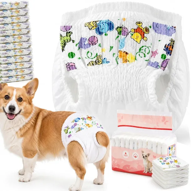 PAMPERSY PIELUCHY DLA PSA suczki REGULOWANE DO ZWIERZĄT 6-11KG 12szt L