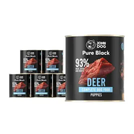 mokra-karma-dla-psow-jelen-john-dog-pure-black-6-x-800-g-szczeniaki