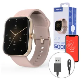 hama-fit-watch-5000-smartwatch-zegarek-sportowy-prostokatny-rozowe-zloto
