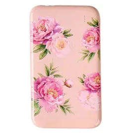 setty-flowers-powerbank-225w-10000mah-2xusb-a-usb-c-rozowy-kwiaty