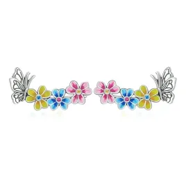 kolczyki-srebrne-s925-kwiatki-motylek-nausznice