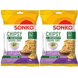 sonko-chipsy-z-ciecierzycy-o-smaku-grzybow-w-smietanie-60-g-x-2-sztuk