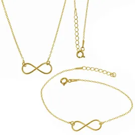 pozlacany-srebrny-komplet-celebrytka-infinity
