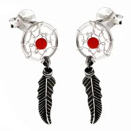 wiszace-srebrne-kolczyki-lapacz-snow-dreamcatcher