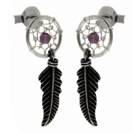 wiszace-srebrne-kolczyki-lapacz-snow-dreamcatcher