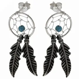wiszace-srebrne-kolczyki-lapacz-snow-dreamcatcher