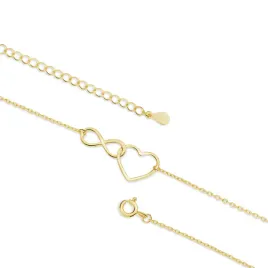 pozlacana-bransoletka-na-noge-nieskonczonosc-heart