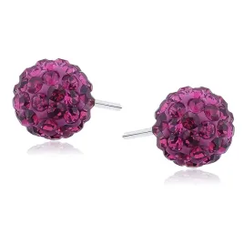 kolczyki-wkretki-kulki-swarovski-fuksja-fiolet-8mm