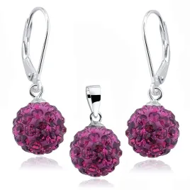 wiszacy-komplet-fuksja-swarovski-kulki-10mm-srebro