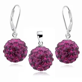 wiszacy-komplet-fuksja-swarovski-kulki-12mm-srebro