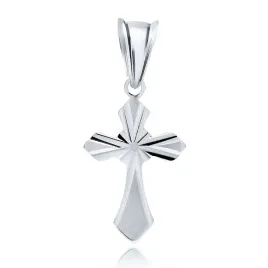 delikatny-rodowany-srebrny-krzyz-diamentowany-wzor