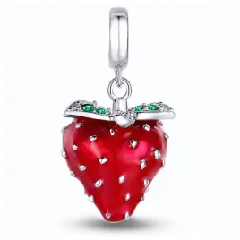 srebrny-koralik-charms-beads-truskawka-strawberry