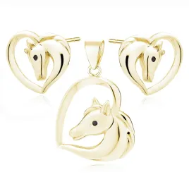 pozlacany-srebrny-komplet-serce-heart-konik-horse