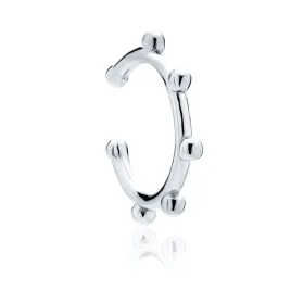 klasyczna-nausznica-na-malzowine-ear-cuff-z-kuleczkami-rodowane-srebro
