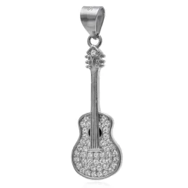 elegancki-rodowany-srebrny-wisiorek-gitara-klasyczna-biale-cyrkonie