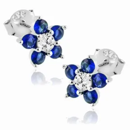 delikatne-rodowane-srebrne-kolczyki-wkretki-kwiatki-szafirowe-cyrkonie