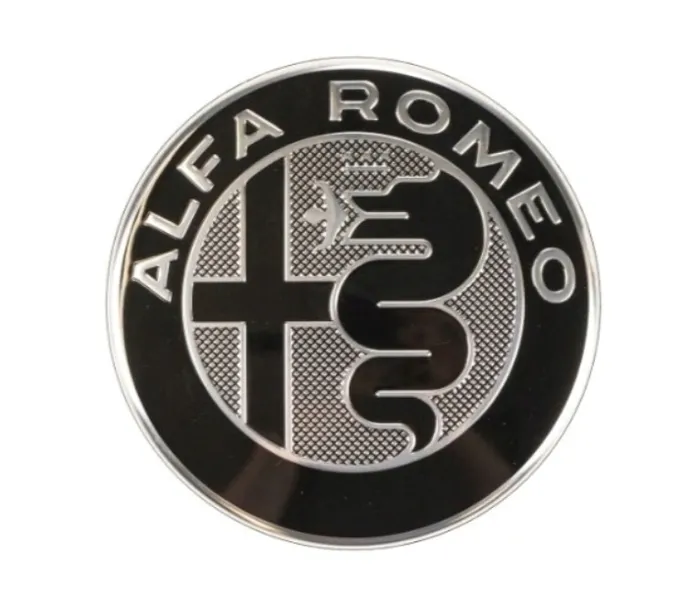 ALFA ROMEO 74MM LOGO EMBLEMAT ZNACZEK BLACK GULIA GULIETTA 147 156 159 166