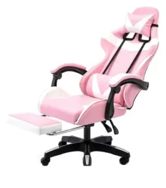 fotel-biurowy-gamingowy-obrotowy-gracza-podnozek-rozowy-pink