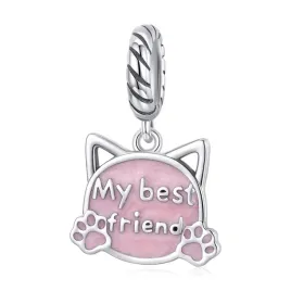 fraise-charms-srebro-s925-kotek-zawieszka-my-best-friend-rozowa
