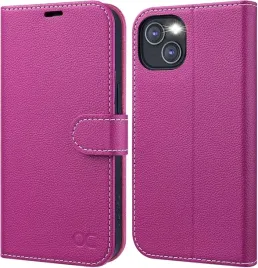 ocase-skorzane-etui-do-iphone-13-14-z-klapka-portfel-rfid-ciemny-rozowy