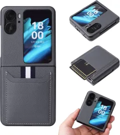 coque-etui-skorzane-do-oppo-find-n2-flip-portfel-na-karty-szary