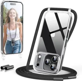 goodvish-etui-bezbarwne-do-iphone-17-pro-smycz-zawieszka-czarna