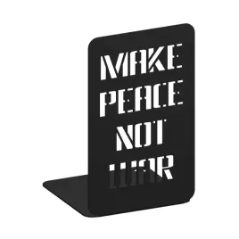 podporka-do-ksiazek-make-peace-not-war-czarny-matowy-strukturalny