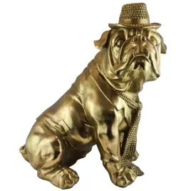 figurka-pies-buldog-zloty-krawat-kapelusz-44-cm