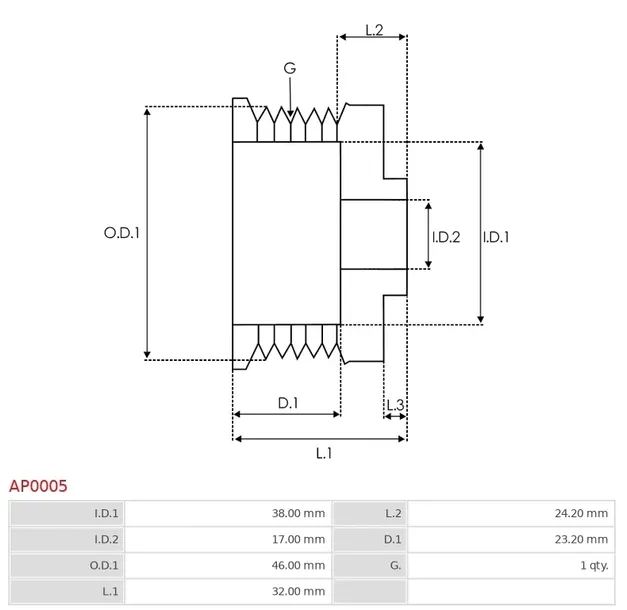 kolo-pasowe-alternatora-ap0005-numer-katalogowy-oryginalu-ap0005