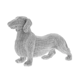 figurka-jamnik-srebrna-28x10x17-cm