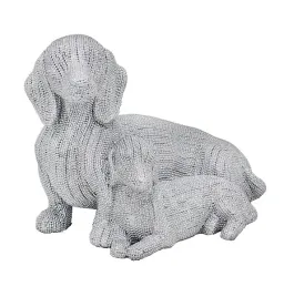 figurka-jamnik-srebrna-23x14x17cm