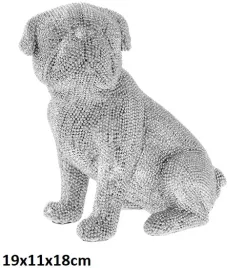 figurka-mops-srebrna-19x11x18-cm