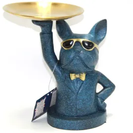 figurka-pies-niebieski-z-taca-kelner-buldog-21cm
