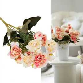 sztuczne-roze-bukiet-30-cm-krem-roz-dekoracja-wnetrz-do-wazonu