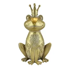 figurka-zaba-ceramiczna-zlota-w-koronie-335-cm